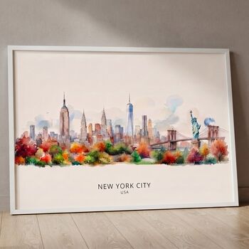 New York Watercolour Skyline, 3 of 5