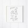 Personalised Childrens Drawing Glass Printed Frame, thumbnail 2 of 2