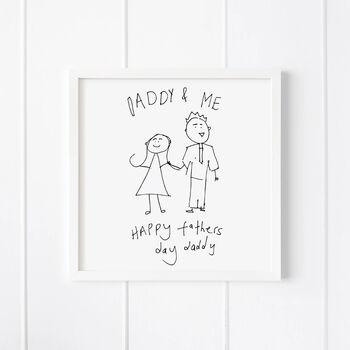 Personalised Childrens Drawing Glass Printed Frame, 2 of 2