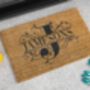 Personalised Coir Doormat With Split Initial Letter, thumbnail 3 of 9