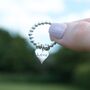 Sterling Silver Ball Bead Ring With Love Heart Charm, thumbnail 8 of 12