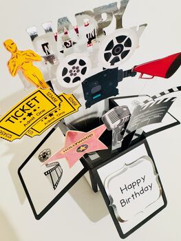 Film Fan Themed 3D Birthday Card, 5 of 8