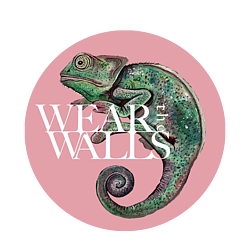 Our mascot Wallie the Chameleon. Wallie can camouflage into his surrounding just like you can when you combine our fashion and interiors products!
