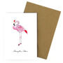 Flamboyance Christmas Chilean Flamingo Greetings Card, thumbnail 4 of 6