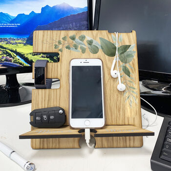 Printed Sage Botanical Accessories And Phone Holder, 2 of 12