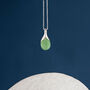 Sterling Silver Jade Teardrop Necklace, thumbnail 2 of 11