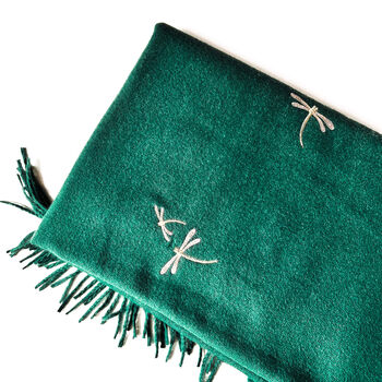 Personalised Embroidered Dragonflies Woven Scarf, 8 of 12