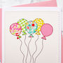 'Balloons' Handmade Girls First Birthday Card, thumbnail 2 of 4