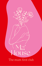 woman flower ma house logo