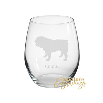 Personalised British Bulldog Engraved Glass, 2 of 5