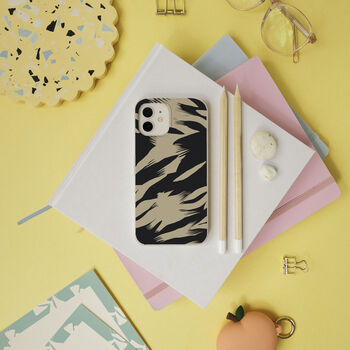 Abstract Monochrome Biodegradable Phone Case, 6 of 7