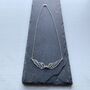 Double Guardian Angel Wing Necklace In Sterling Silver, thumbnail 1 of 5
