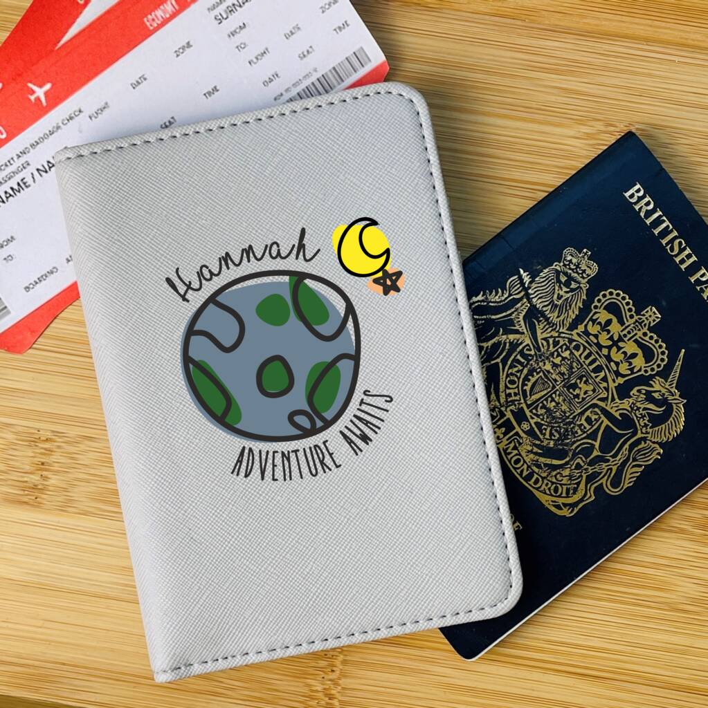 Personalised Adventure Awaits Passport Cover, 1 of 2