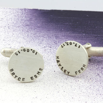 Personalised Disc Cuff Links, 4 of 8