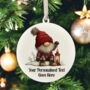 Personalised Christmas Gonk Gnome Hanging Bauble Decoration, thumbnail 10 of 11