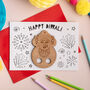 Diwali Lakshmi Finger Puppet And Colouring In Card, thumbnail 1 of 4