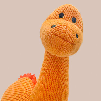 Dinosaur Soft Toy And Personalised Pyjamas, Orange, 4 of 9