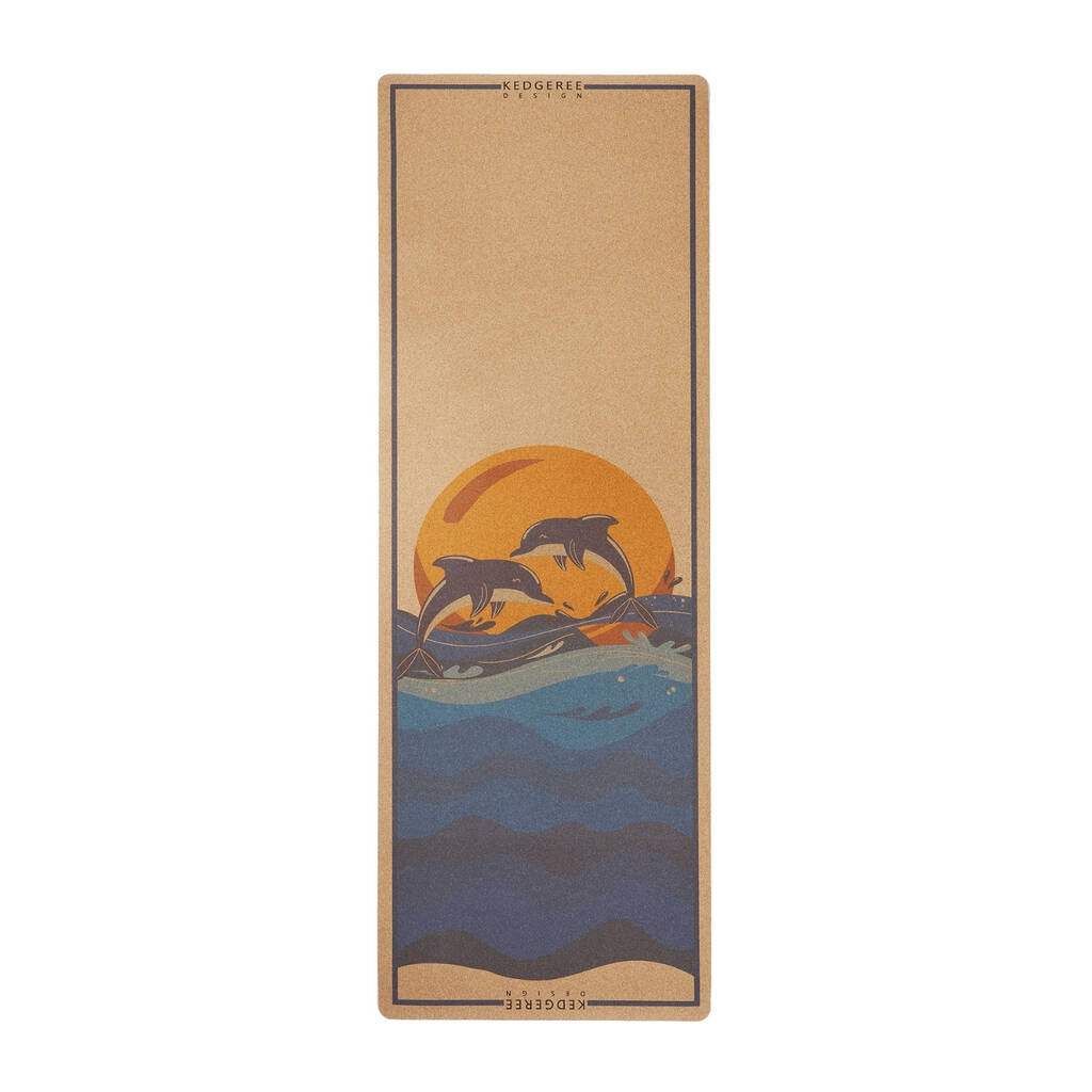 The Playful Dolphin Cork Yoga Mat, 1 of 7