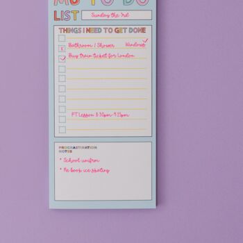 Colourful Daily Slim Dl To Do List Note Pad | | Stop Procrastination, 6 of 6