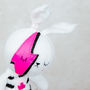 Ziggy The Handknit Neon Pink Bowie Bunny, thumbnail 5 of 10