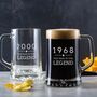 Personalised Engraved Year Of The Legend Mens Beer Tankard, thumbnail 5 of 6