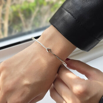 Alexandrite June Birthstone Sterling Silver Bangle, 2 of 5