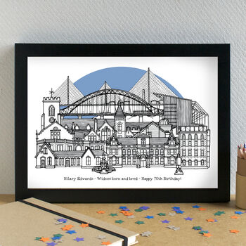 Widnes Skyline Art Print Unframed, 2 of 6