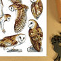 Barn Owls Wildlife Watercolour Postcard, thumbnail 5 of 9