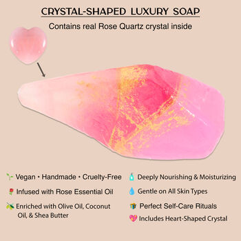 Rose Quartz Crystal Soap With Real Crystal Inside, 3 of 7