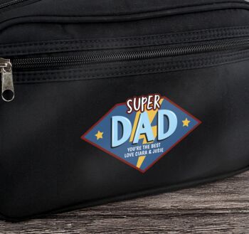 Personalised Super Dad Toiletry Bag, 2 of 3