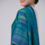 100% Mulberry Silk Scarf, Emerald Green, Aurora Borealis In Gift Box, thumbnail 10 of 10
