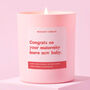 Baby Shower Gift Candle Congrats On Maternity Leave, thumbnail 1 of 4