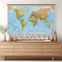 World Map Poster With Flags Panel, thumbnail 2 of 9