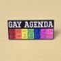 Gay Agenda Enamel Pin Badge, thumbnail 3 of 4