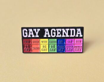 Gay Agenda Enamel Pin Badge, 3 of 4