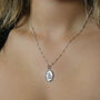 Sterling Silver Oval St Christopher Necklace, thumbnail 2 of 4