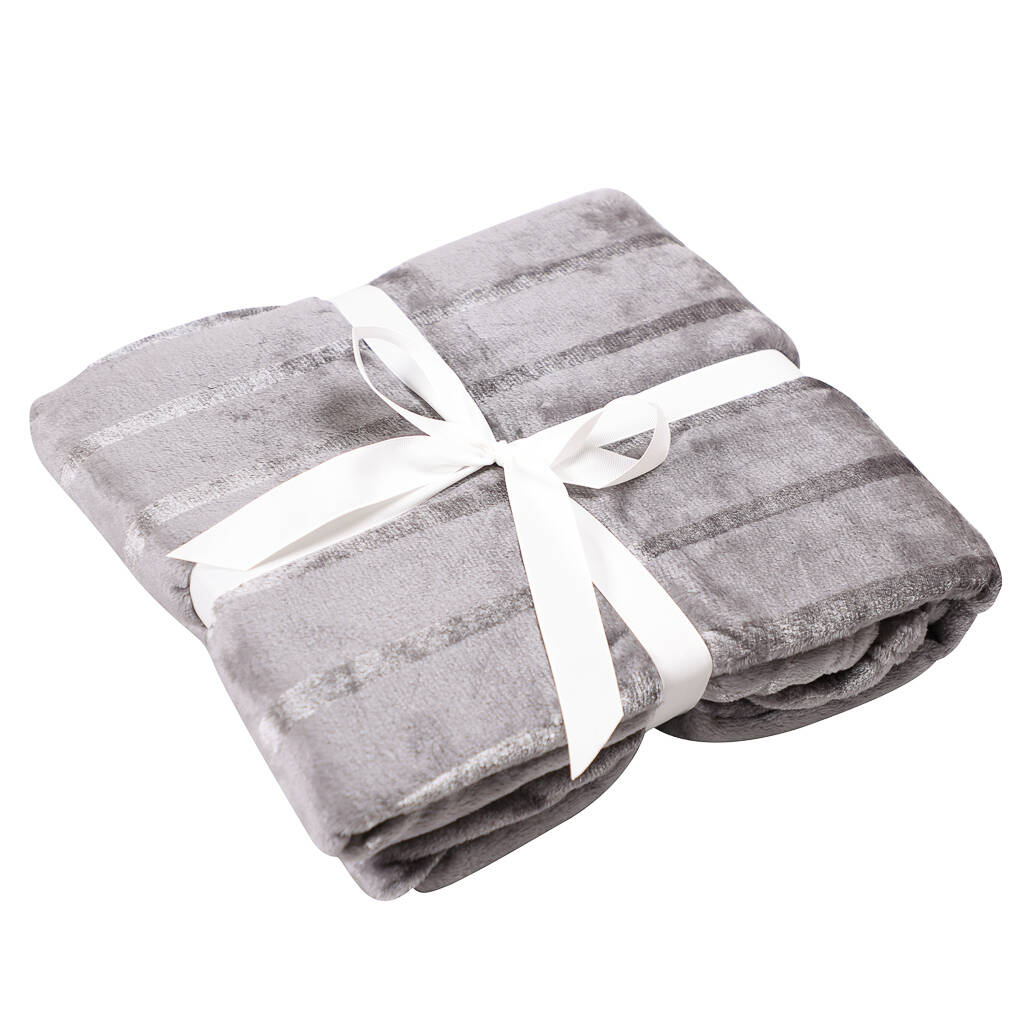 luxury grey throw blanket by dibor