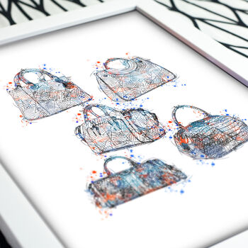 Designer Handbag Collage Poster, 3 of 4