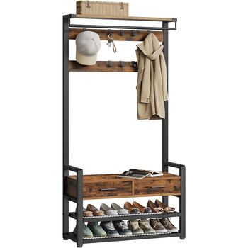 Hall Tree With Bench, Coat Rack And Shoe Storage, 7 of 7