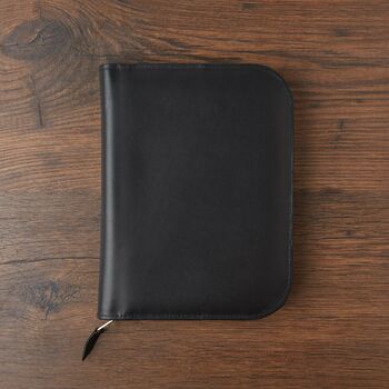 Debonaire Noir Leather Zip Case Planner Diary Journal, 2 of 7