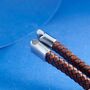 Silver Clasp Custom Brown Leather Bracelet, thumbnail 9 of 12