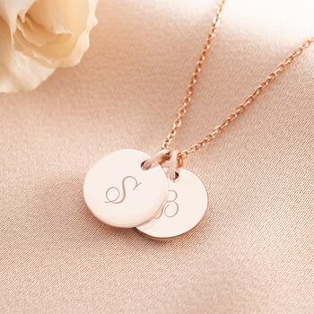 Stephanie Personalised Double Disc Necklace, 4 of 12