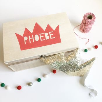 Personalised Wooden Christmas Eve Box, 4 of 7