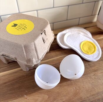 Pretend Play Box Of Eggs With Mini Felt Eggs Inside, 2 of 4