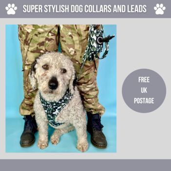 Camouflage Dog Collar And Lead, 5 of 5