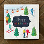 Skiing Happy Birthday Card, thumbnail 4 of 4