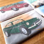 Set Of Four Handkerchiefs With Classic British Cars, thumbnail 6 of 10