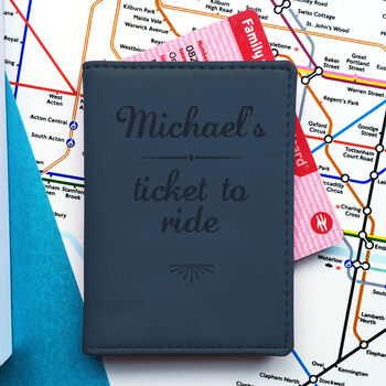 Ticket To Ride Personalised Oyster Travel Card Cover, 7 of 11