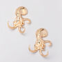 G Decor Set Of Two Gold Octopus Wall Coat Hooks, thumbnail 1 of 4