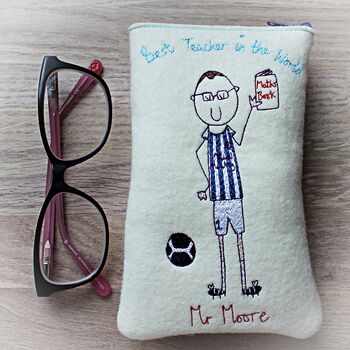 Personalised Teacher's Gift, Glasses Case, 2 of 7